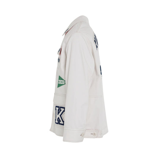 Badges Workwear Jacket in Off White