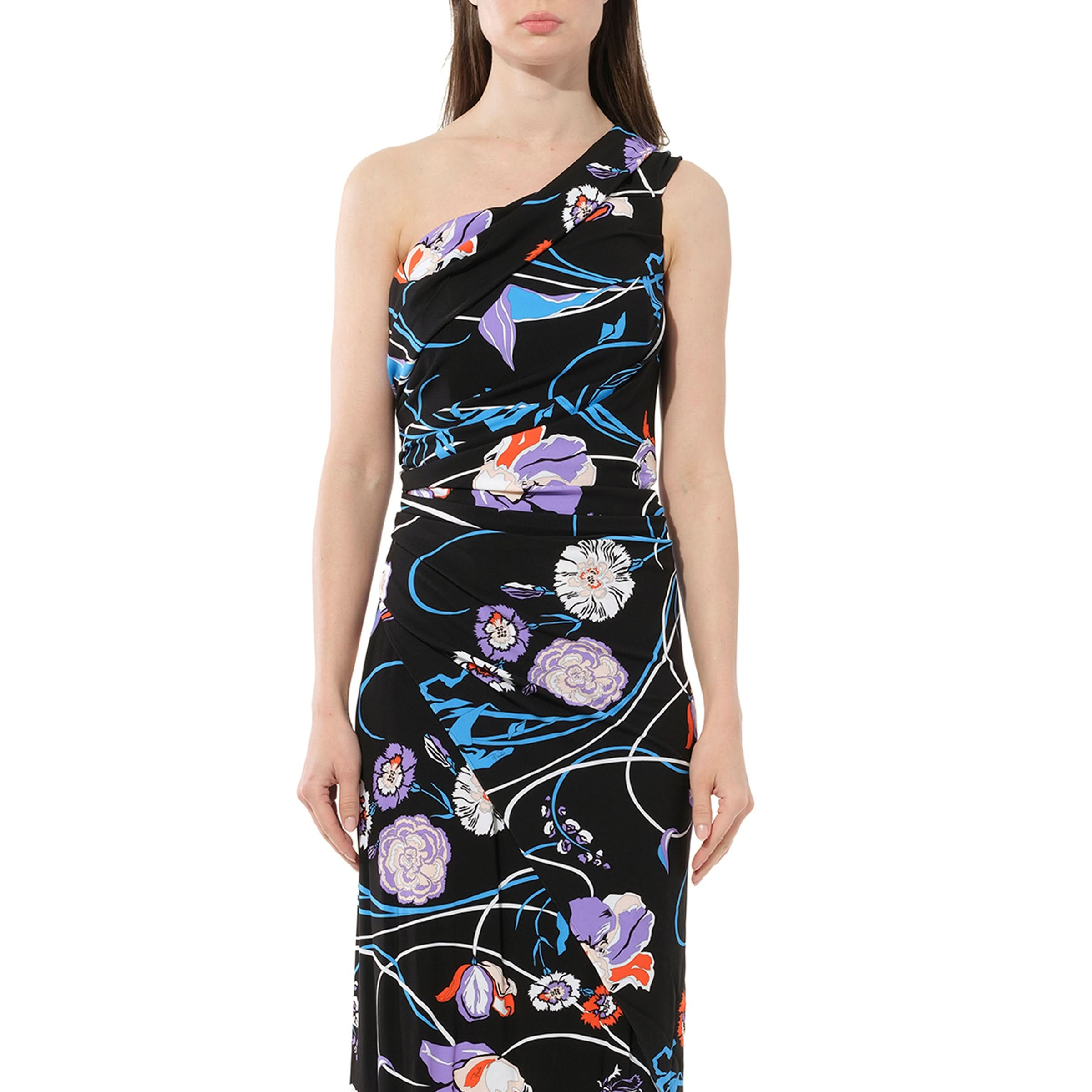 Floral Lng Dress in Celeste