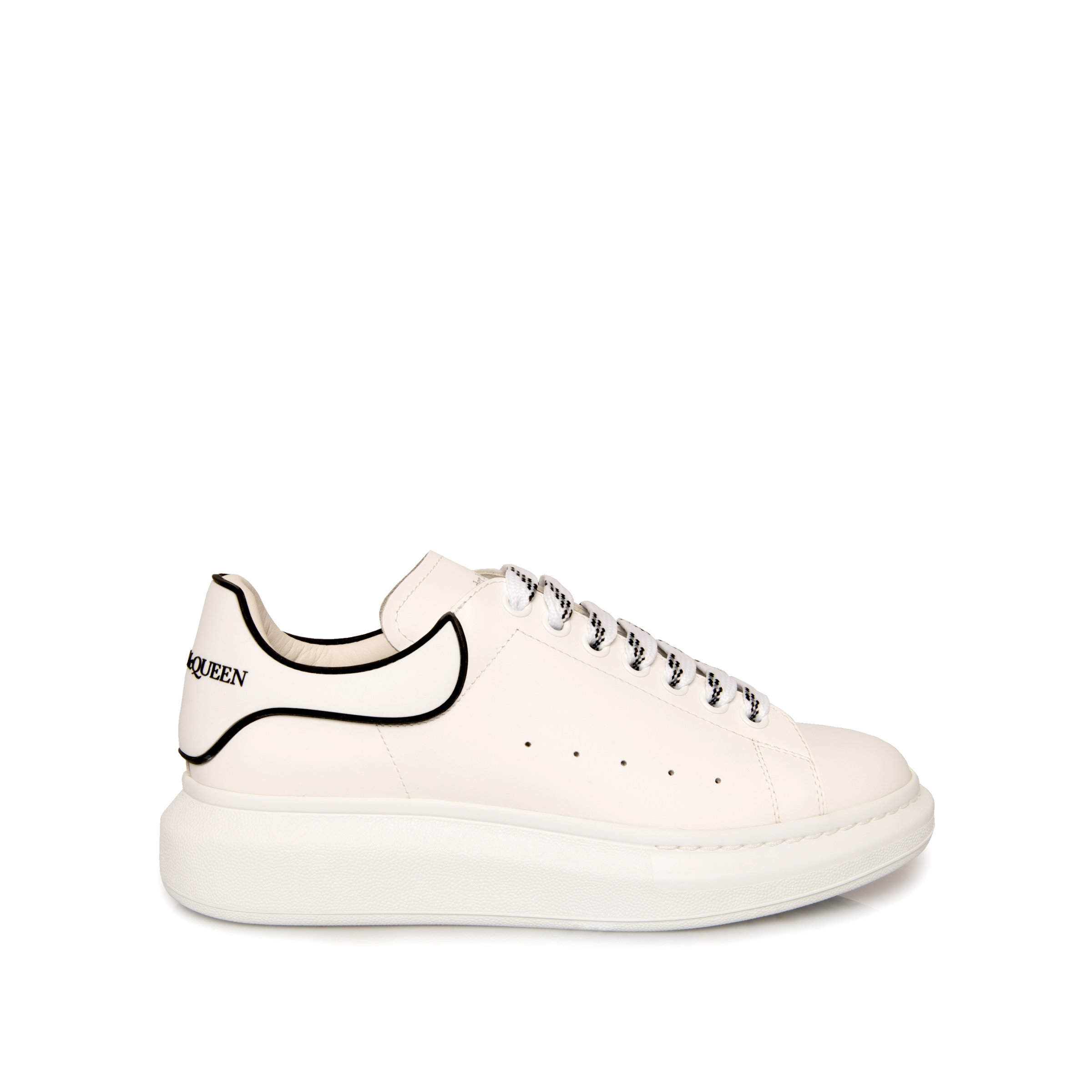 Larry Rubber Heel Sneaker in White