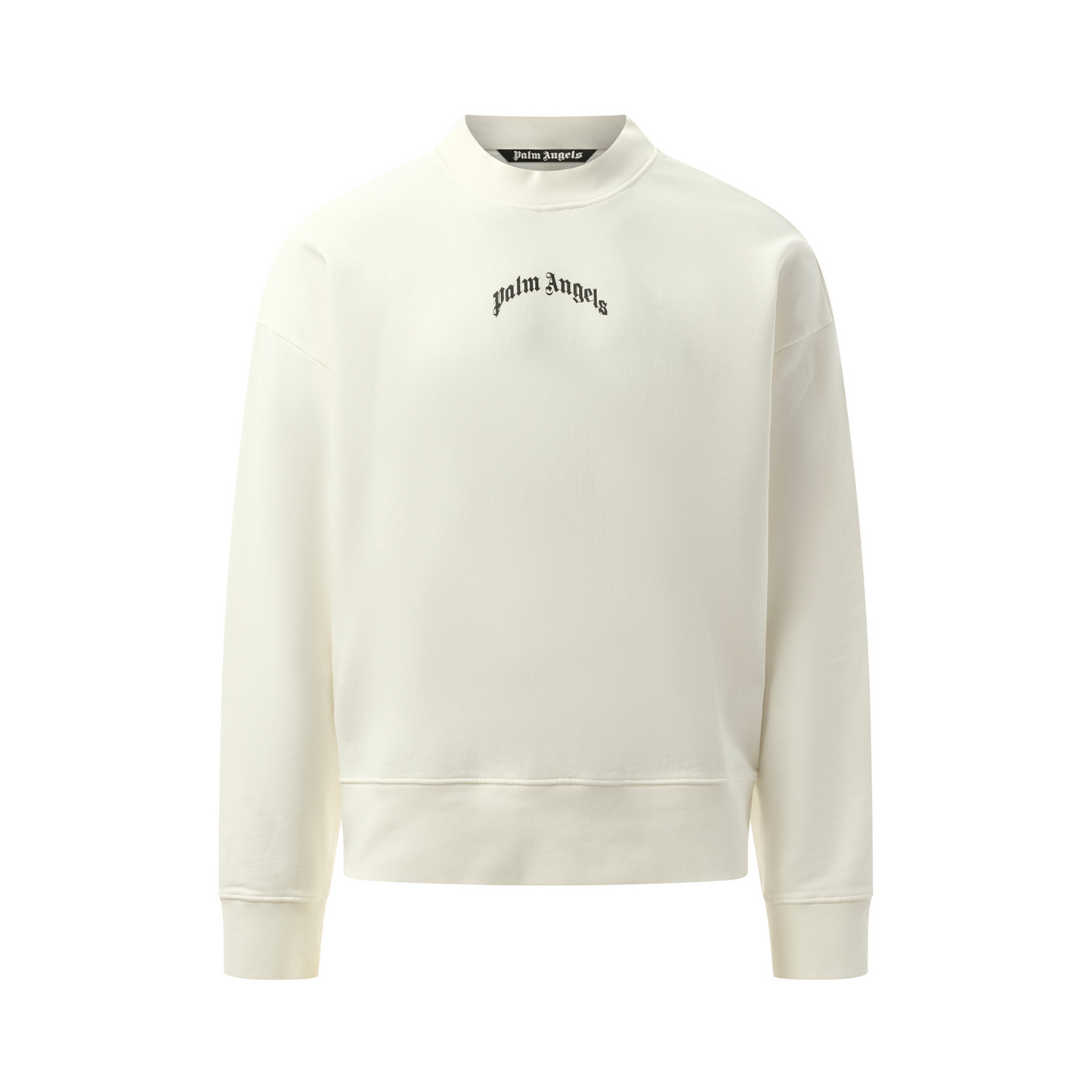 Back Curved Logo Sweatshirt in Off White/Black