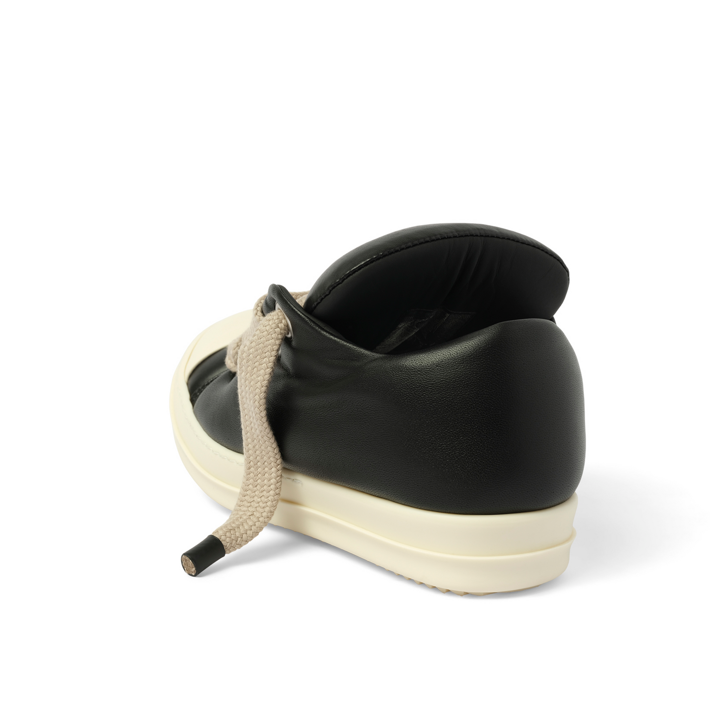 Padded Jumbolaced Low Sneaks in Black/Milk/Milk