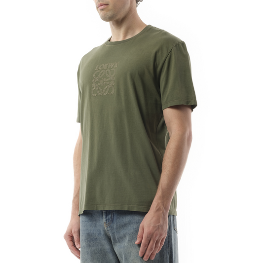 Faded Anagram T-Shirt in Khaki Green