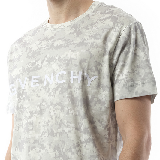 Camo All Over T-Shirt in Pearl Grey