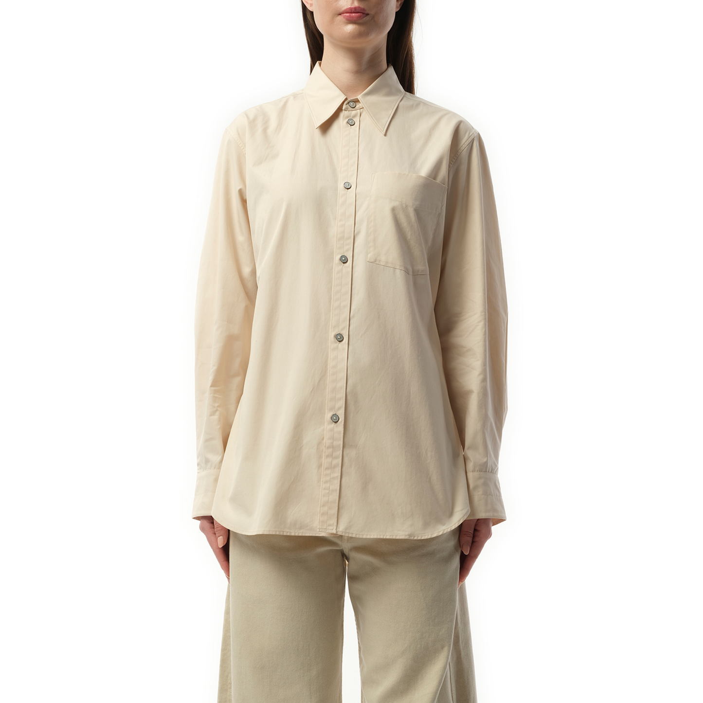 Fitted Shirt in Light Cream