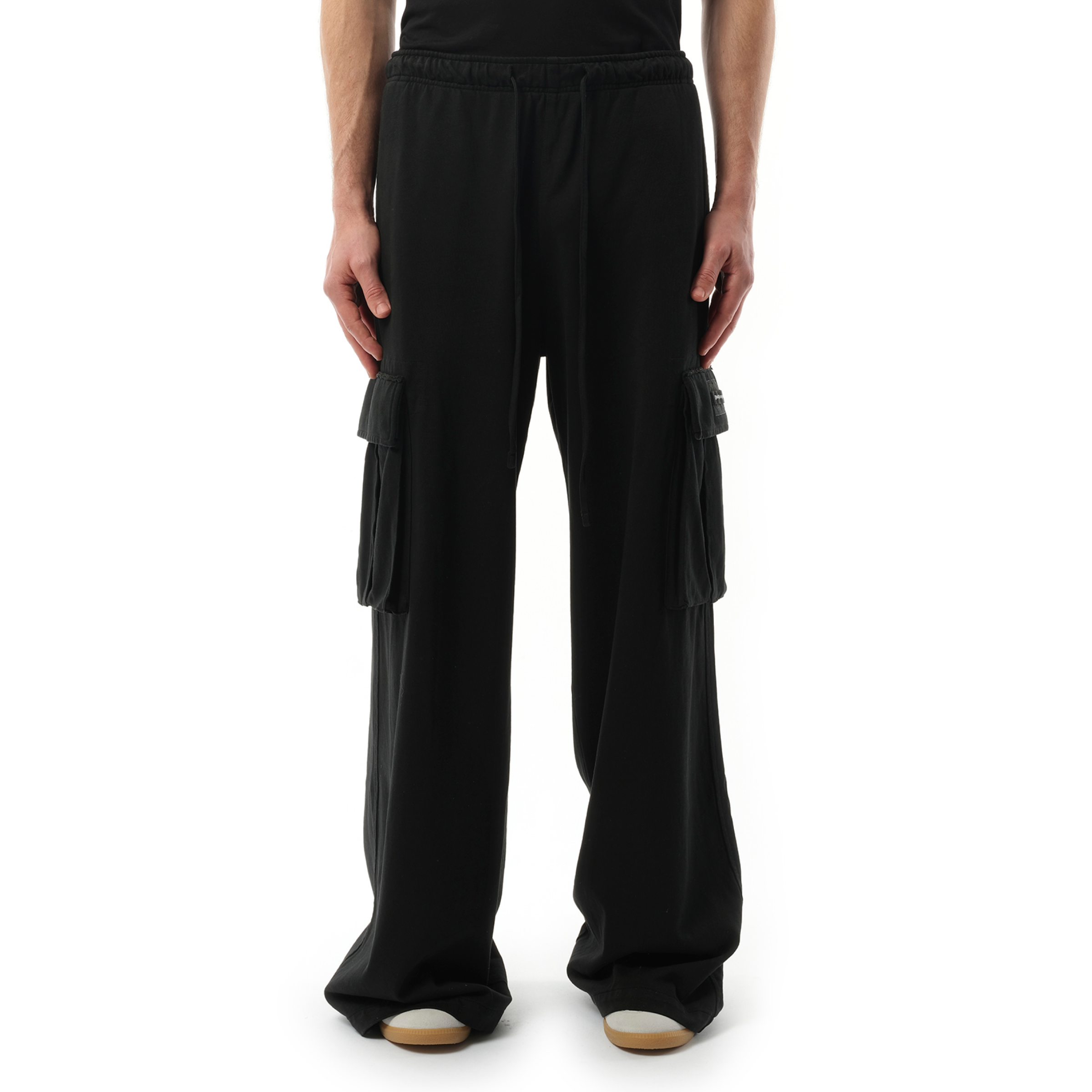 Monogram Cargo Pants in Black/Black