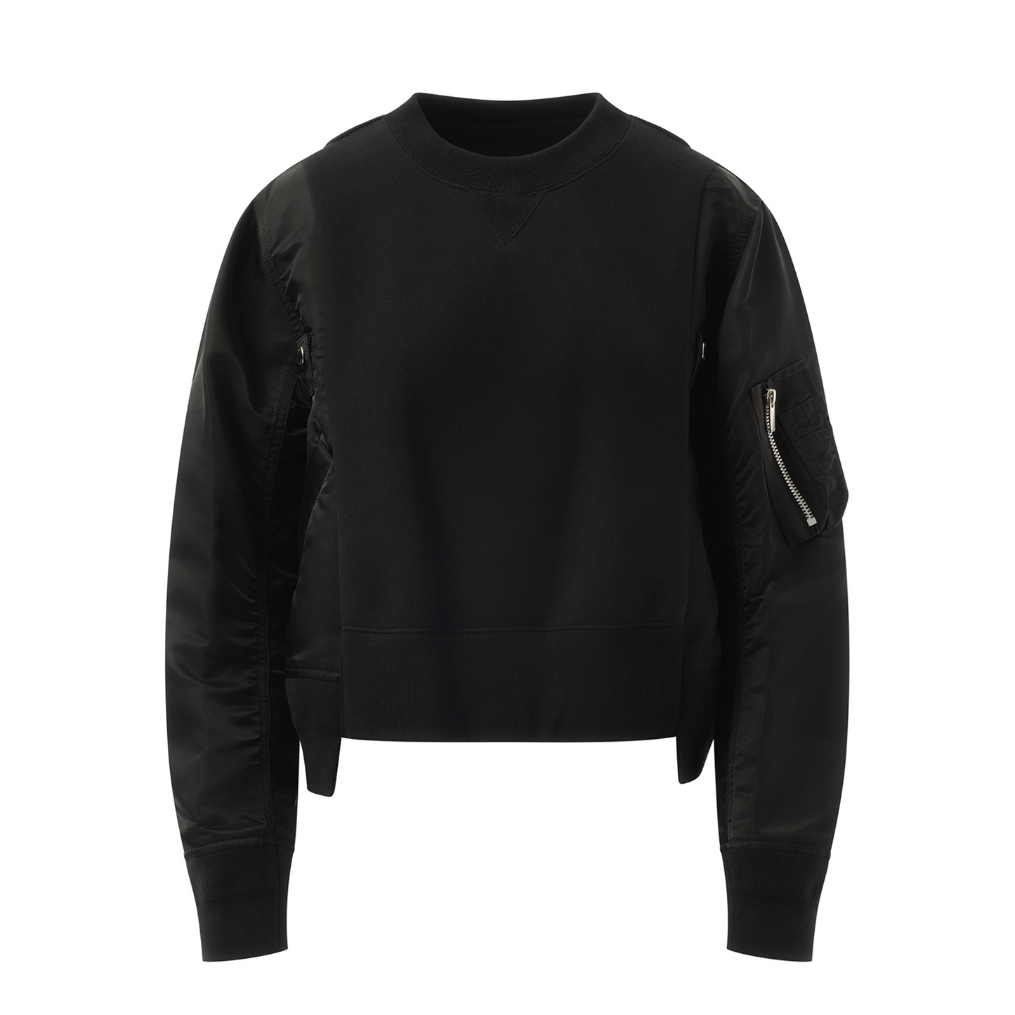 Sponge Sweat Nylon Twill Pullover in Black