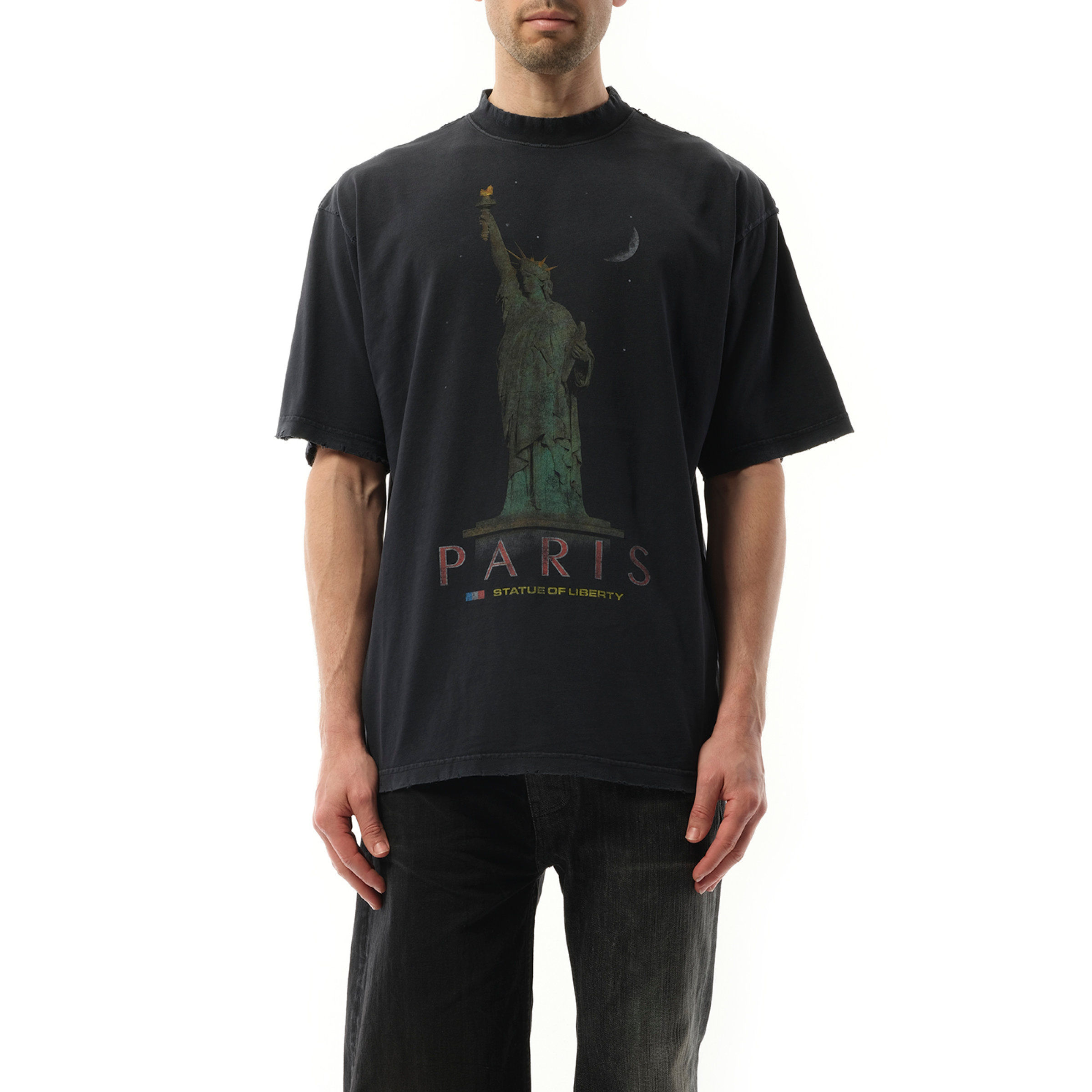 Paris Liberty Medium Fit T-Shirt in Black