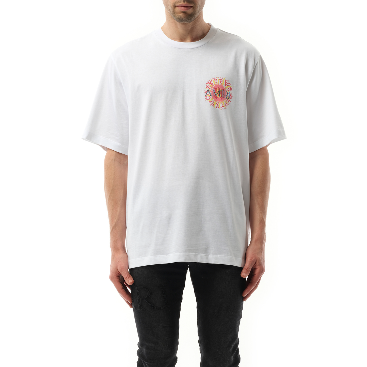 Amiri Sun Logo T-Shirt in White