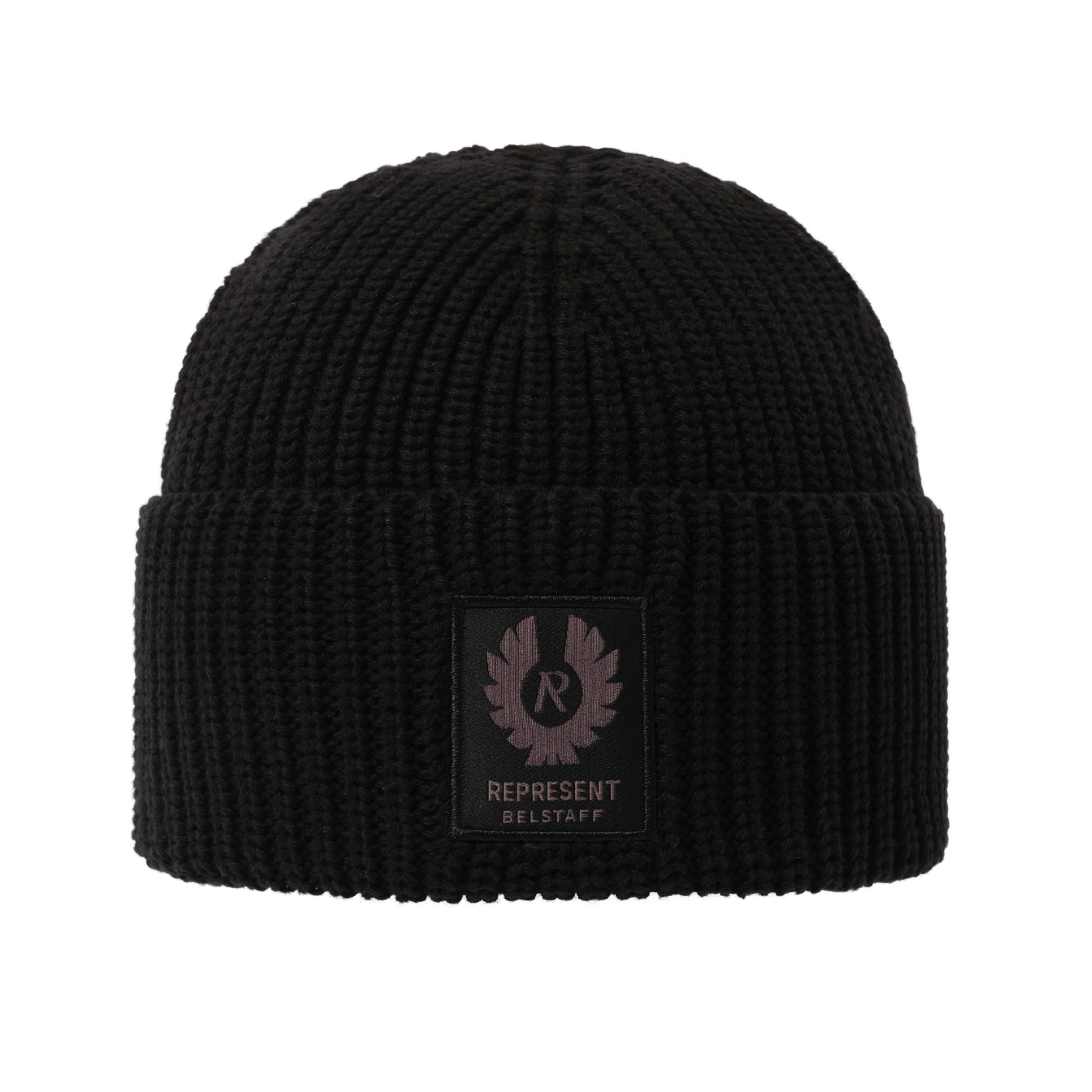 Represent X Belstaff Patch Beanie in Black