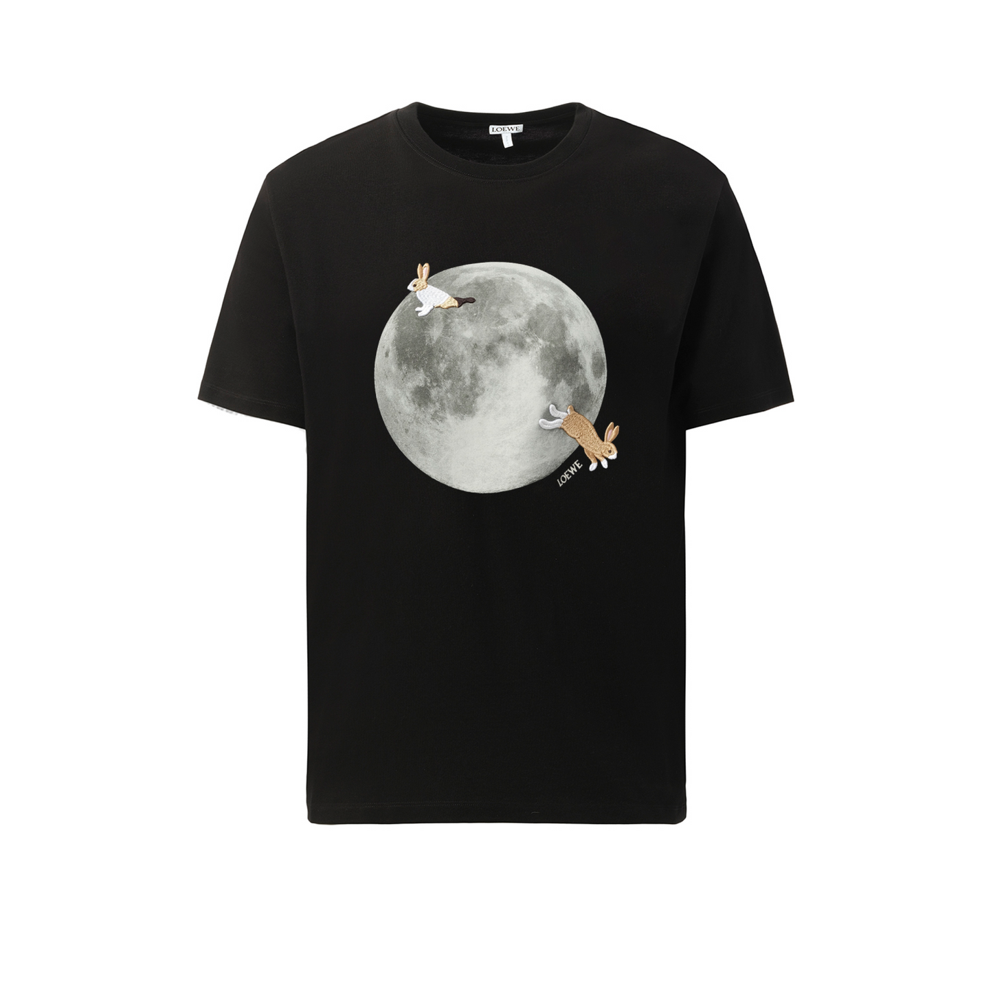 Moon Print T-Shirt in Black