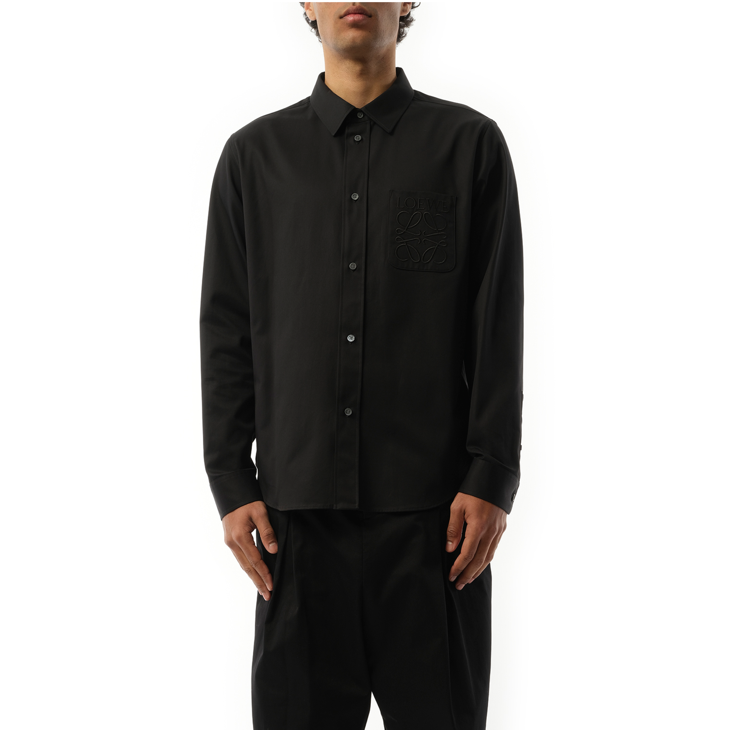 Anagram Pocket Shirt in Black