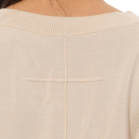 Long Sleeve Sweater in Skin