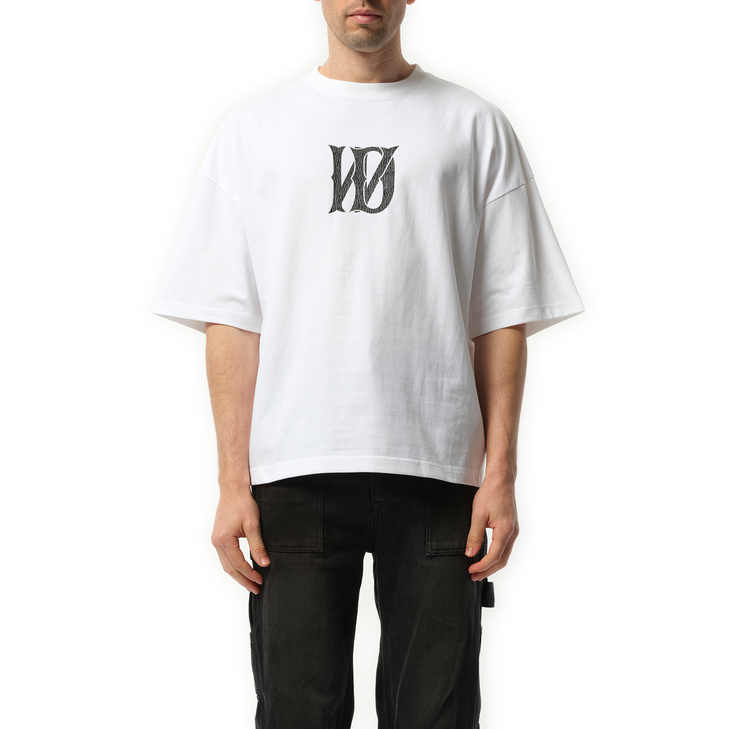 Letter Logo Print T-Shirt in White