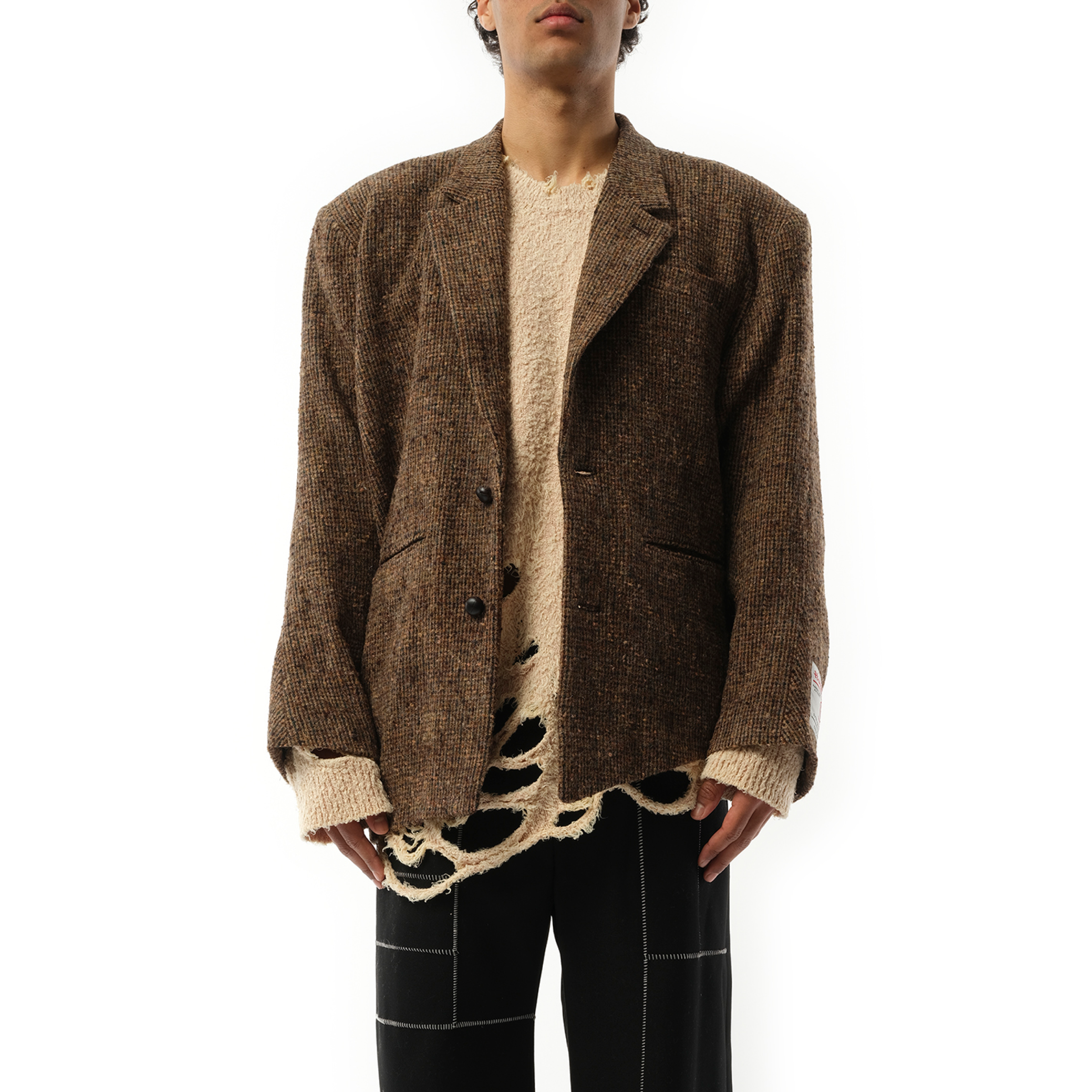 Zombie Silhouette Tailored Jacket in Brown