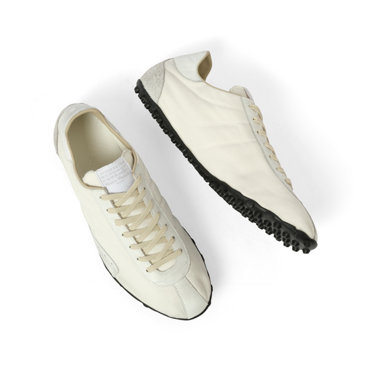 Sprinters Low Top Sneaker in White/Birch