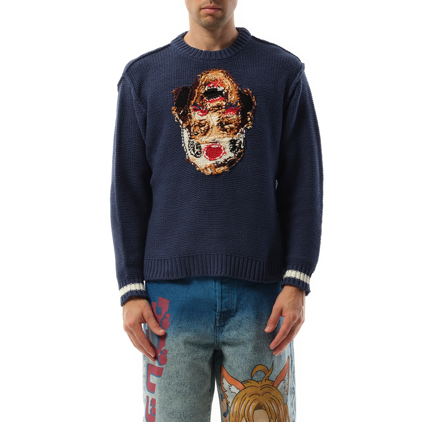 Acting Supporter Knitwear Sweater in Navy