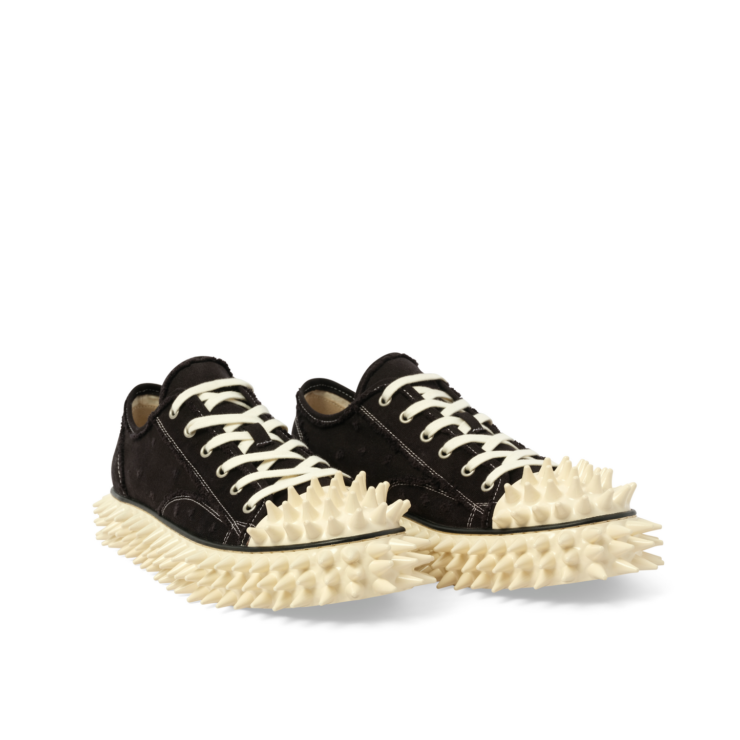 Spiky Canvas Sneaker in Black