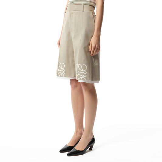 Anagram Shorts AF in Light Beige Melange