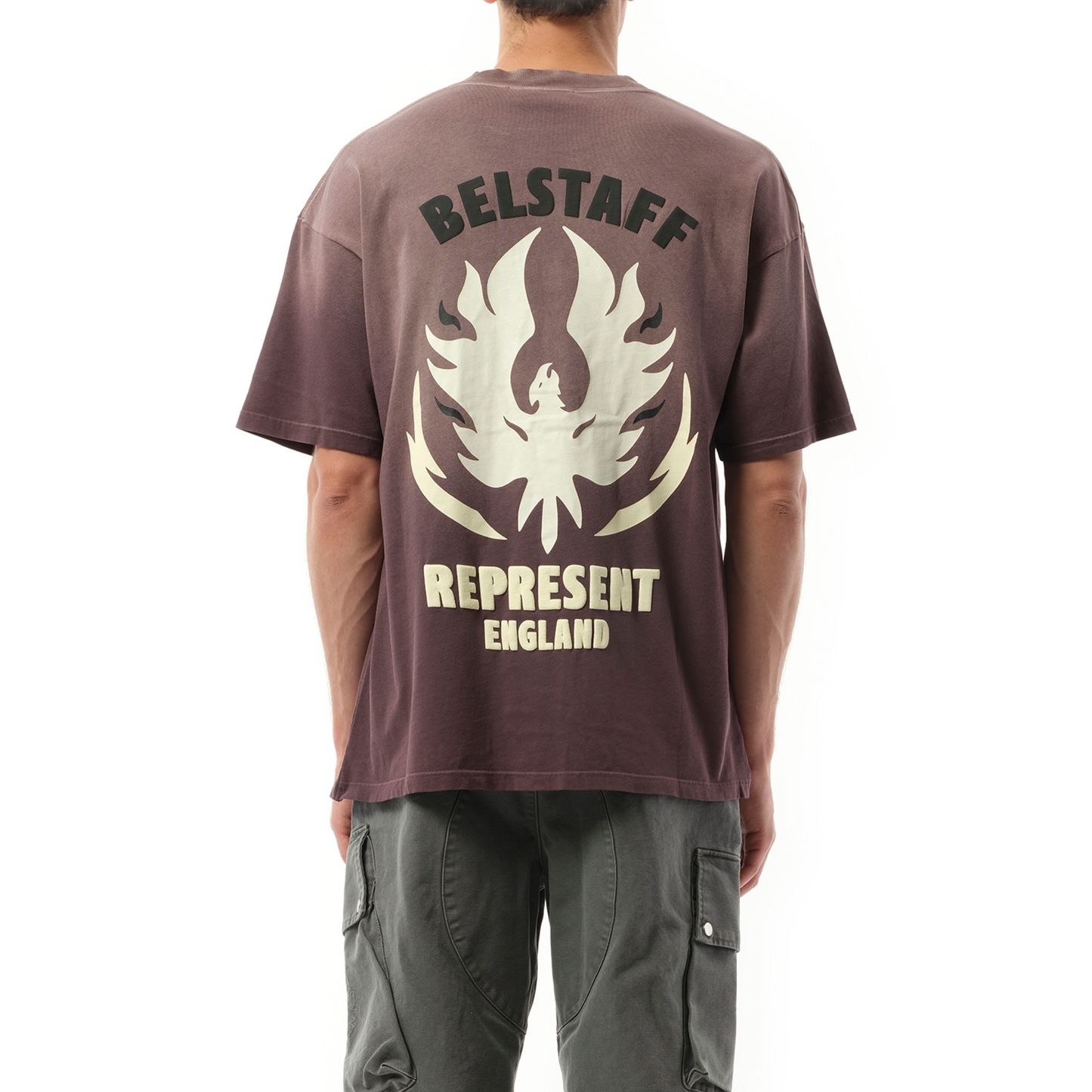 Represent X Belstaff Flame Pheonix T-Shirt in Plum