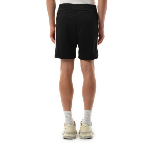 Logo Track Shorts in Black/Off White