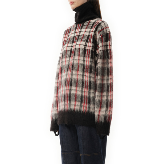 HK Chunky Sweater in Red Check