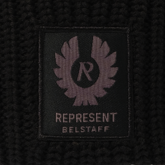 Represent X Belstaff Patch Beanie in Black