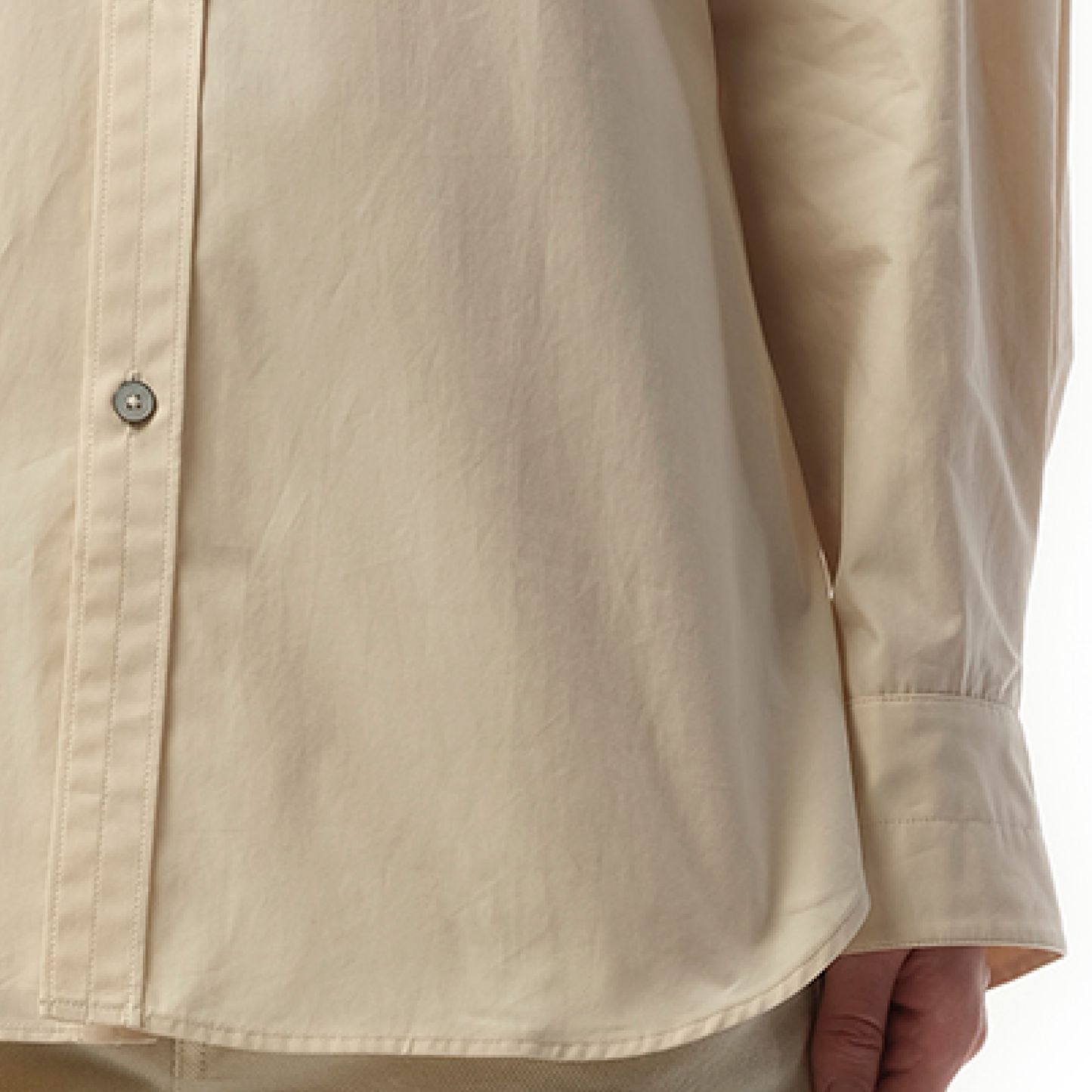 Fitted Shirt in Light Cream