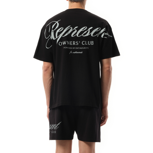 Represent Owners Club Script T-Shirt in Black