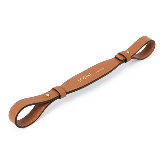 Branded Short Strap in Tan