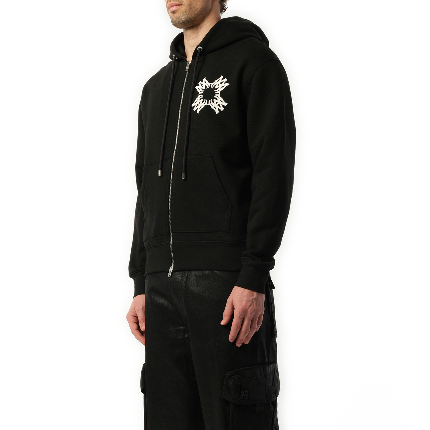 MA Quad Zip Up Hoodie in Black