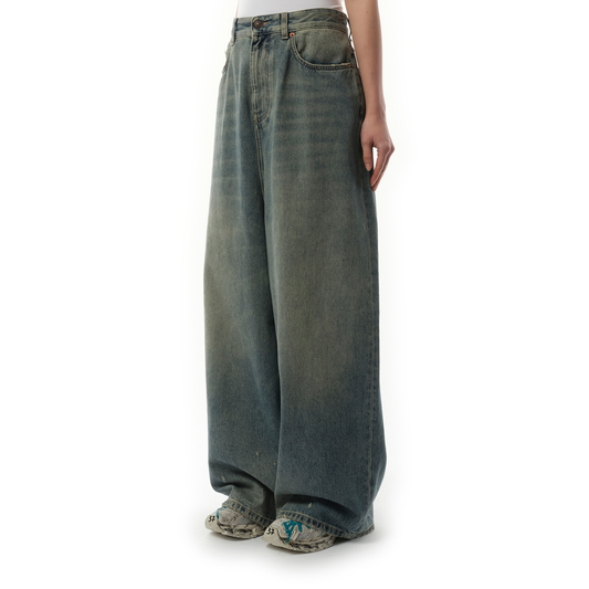 Low Crotch Jeans in Blue Rust