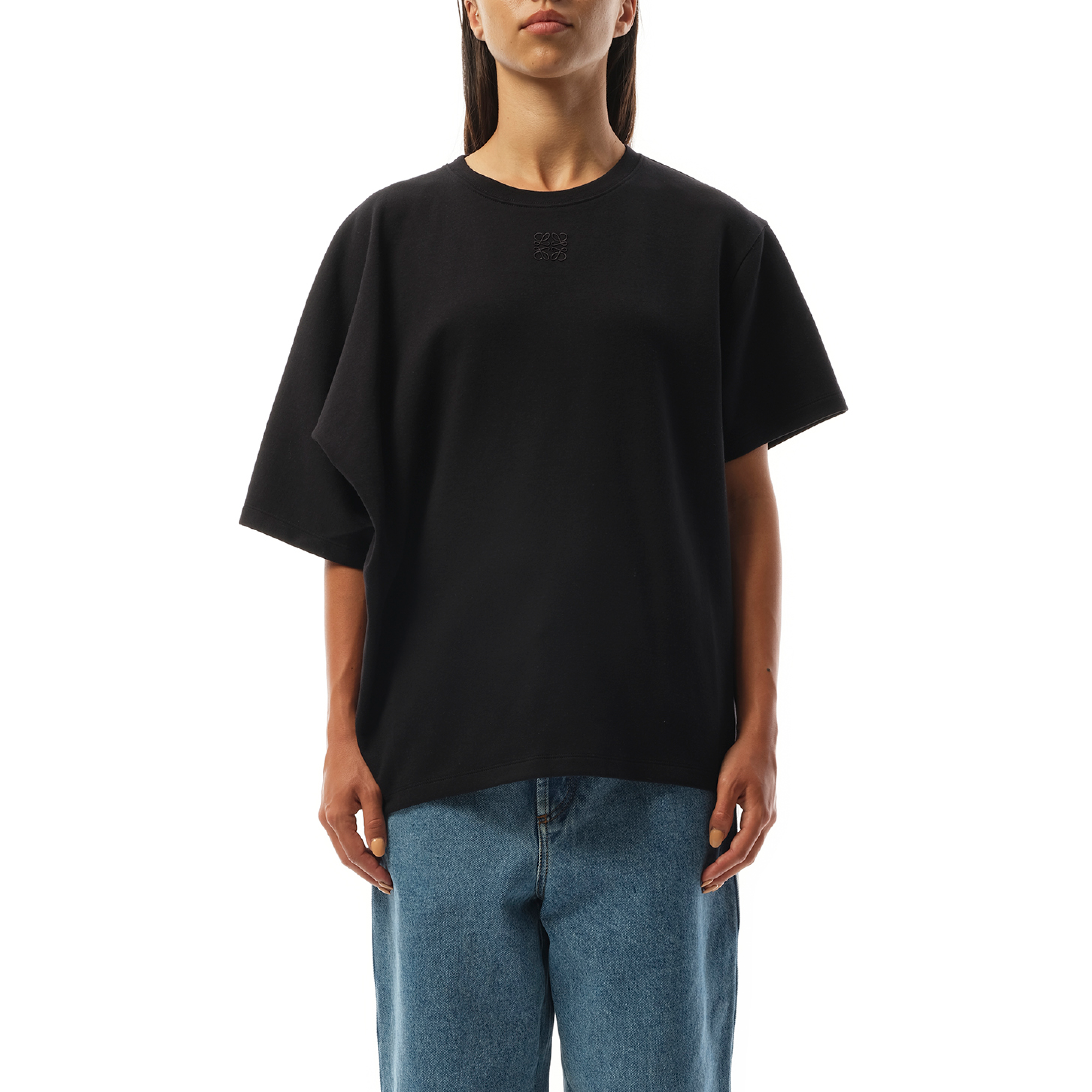 Draped T-Shirt in Black