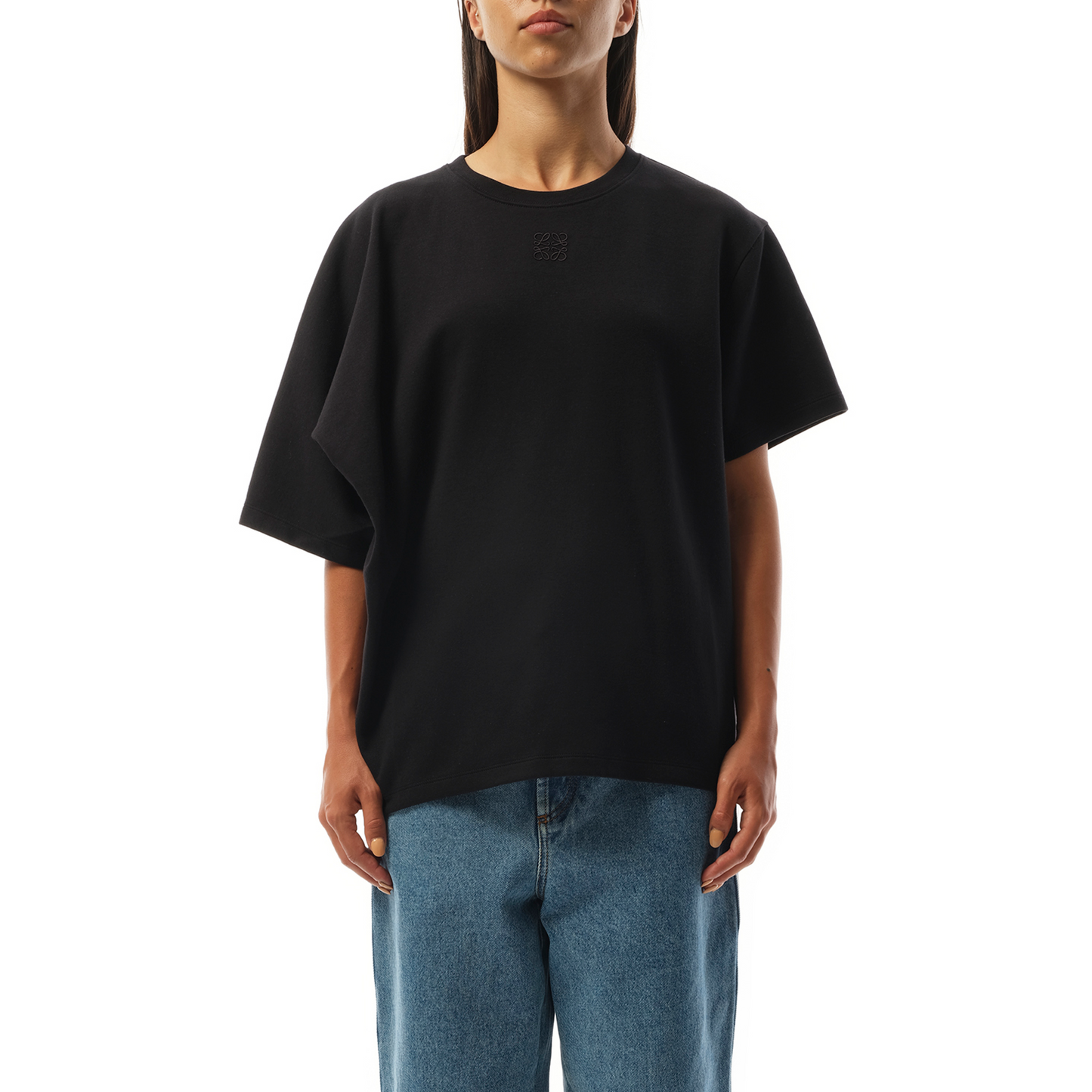 Draped T-Shirt in Black