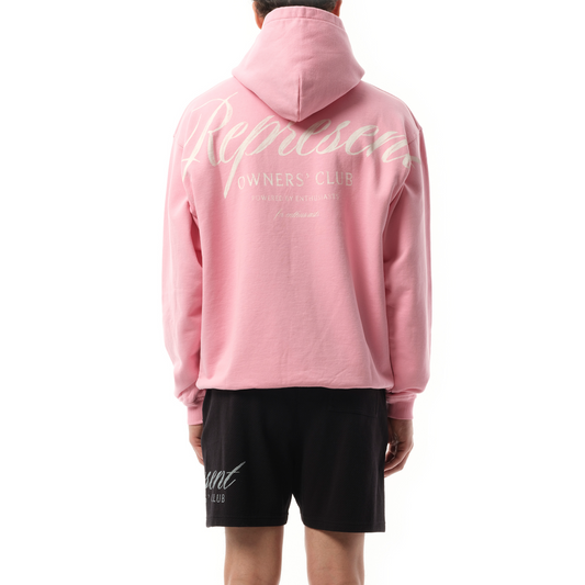 Represent Owners Club Script Hoodie in Pink