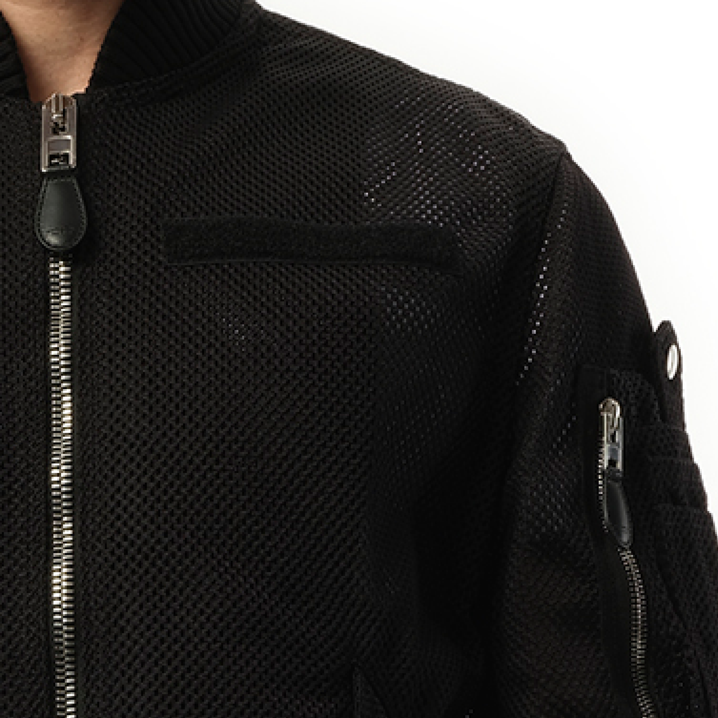 Bomber Mesh Jacket in Black