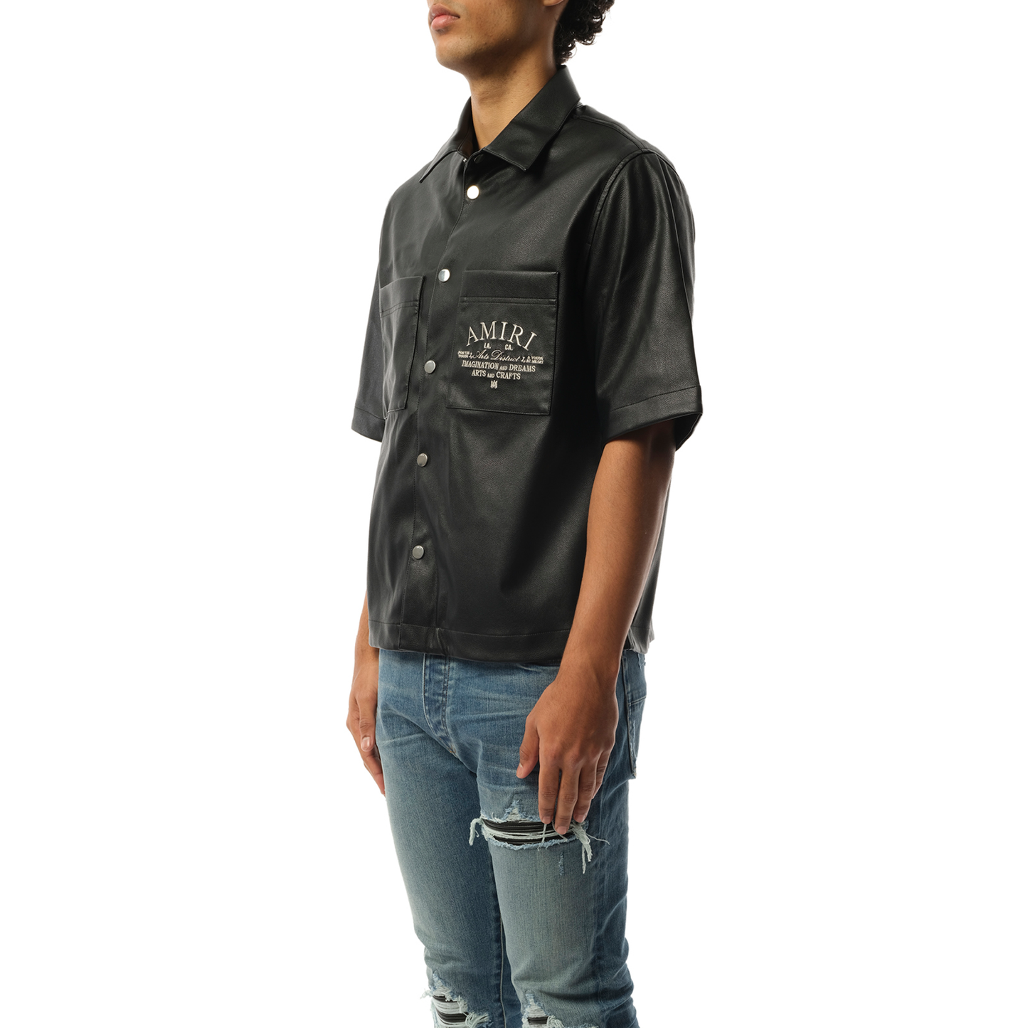 Amiri Arts District Camp Shirt in Black