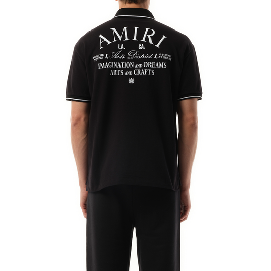 Amiri Arts District  Polo in Black