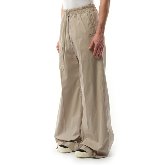 Cotton Poplin Wide Bela Pants in Pearl