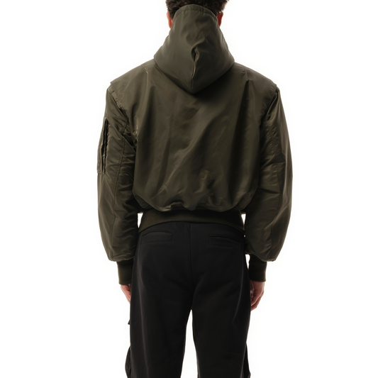 Hooded Broad Bomber in Jade