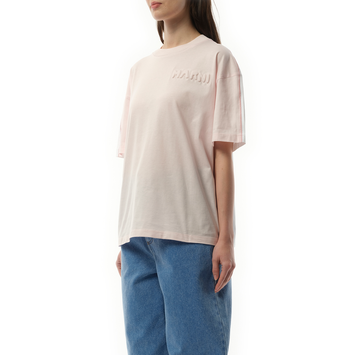 Embossed Logo T-Shirt in Light Pink