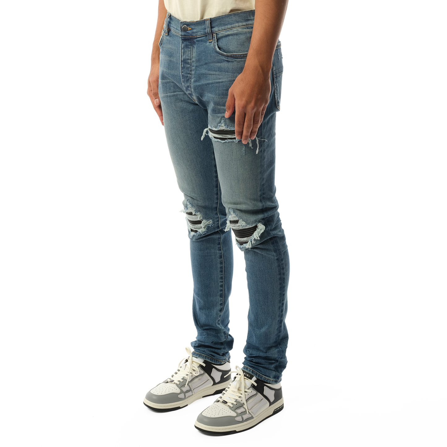 MX1 Distressed Jeans in Dark Indigo