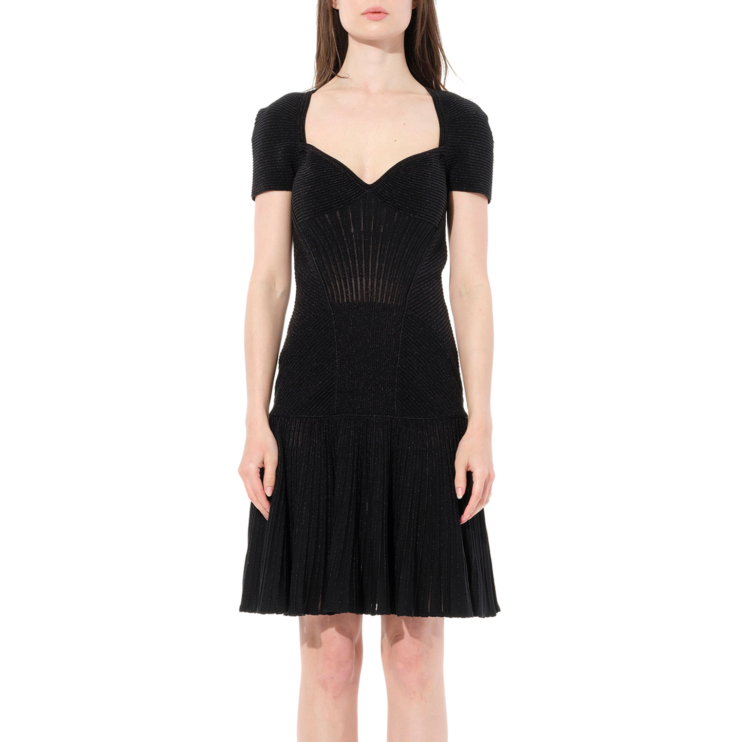 Knit Metal Dress in Black