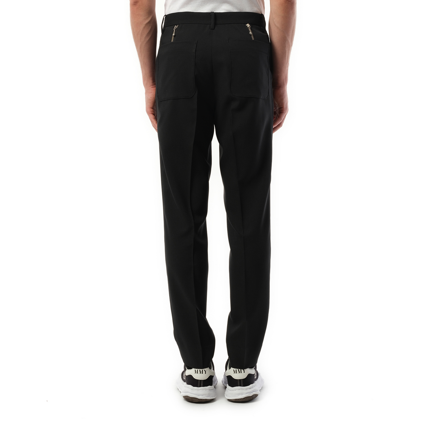 Zip Detail Casual Pants in Black