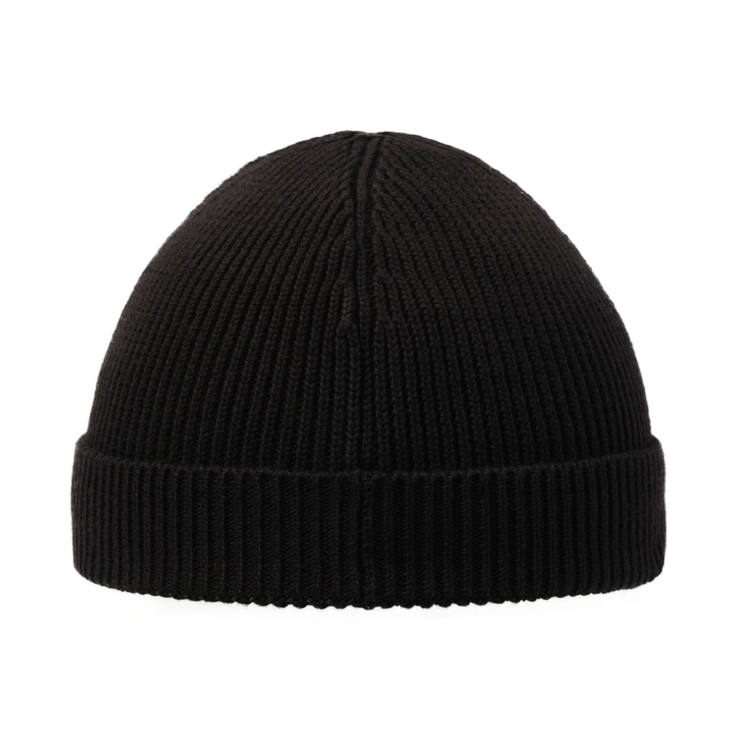 Classic Logo Short Beanie in Black/Off White