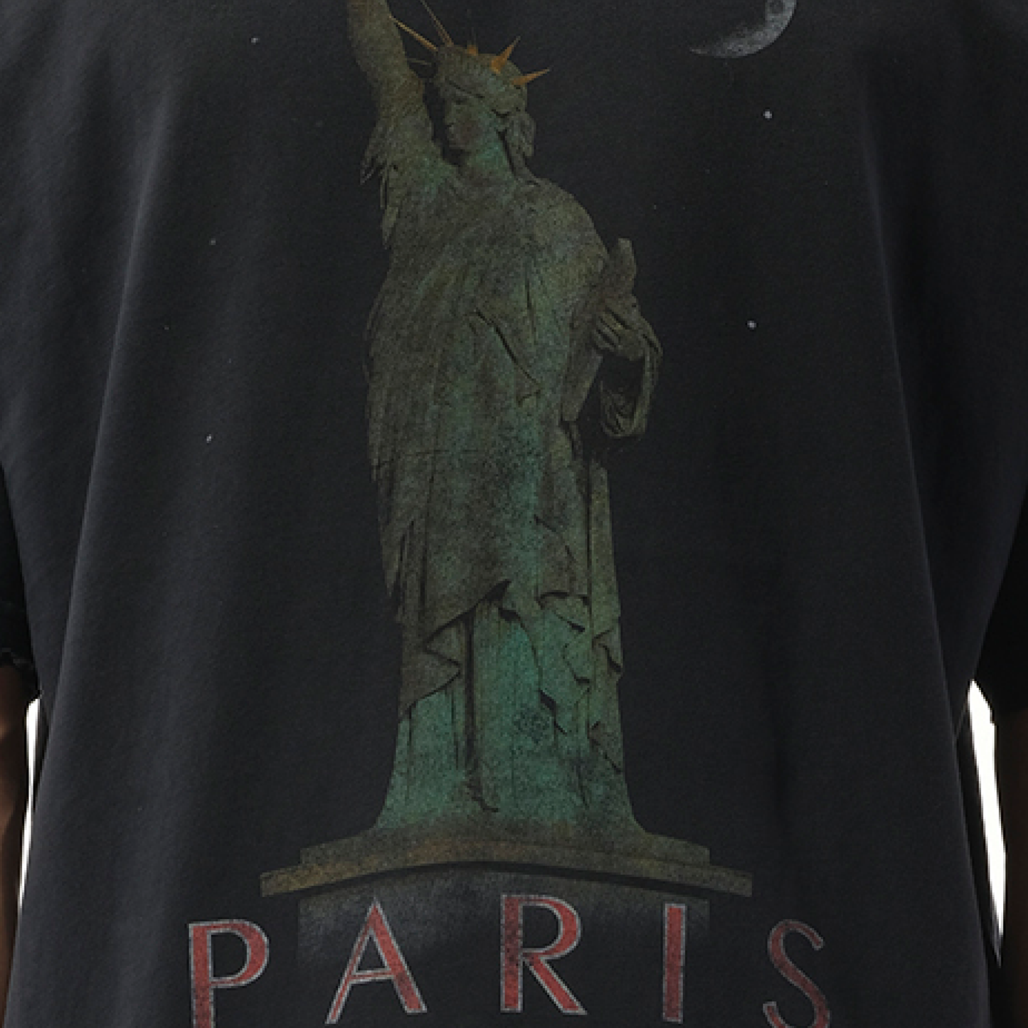 Paris Liberty Medium Fit T-Shirt in Black