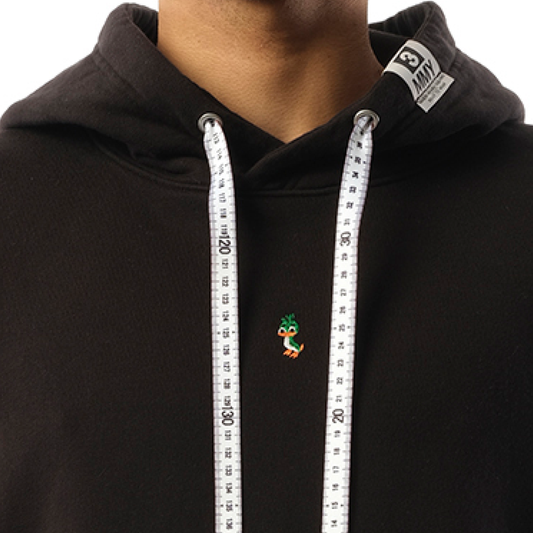 Duck Embroidery Hoodie in Black