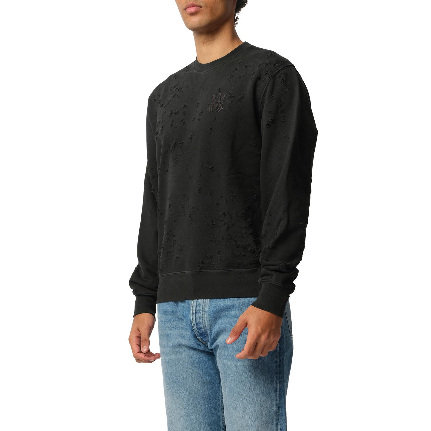 MA Shotgun Embroidered Sweatshirt in Black