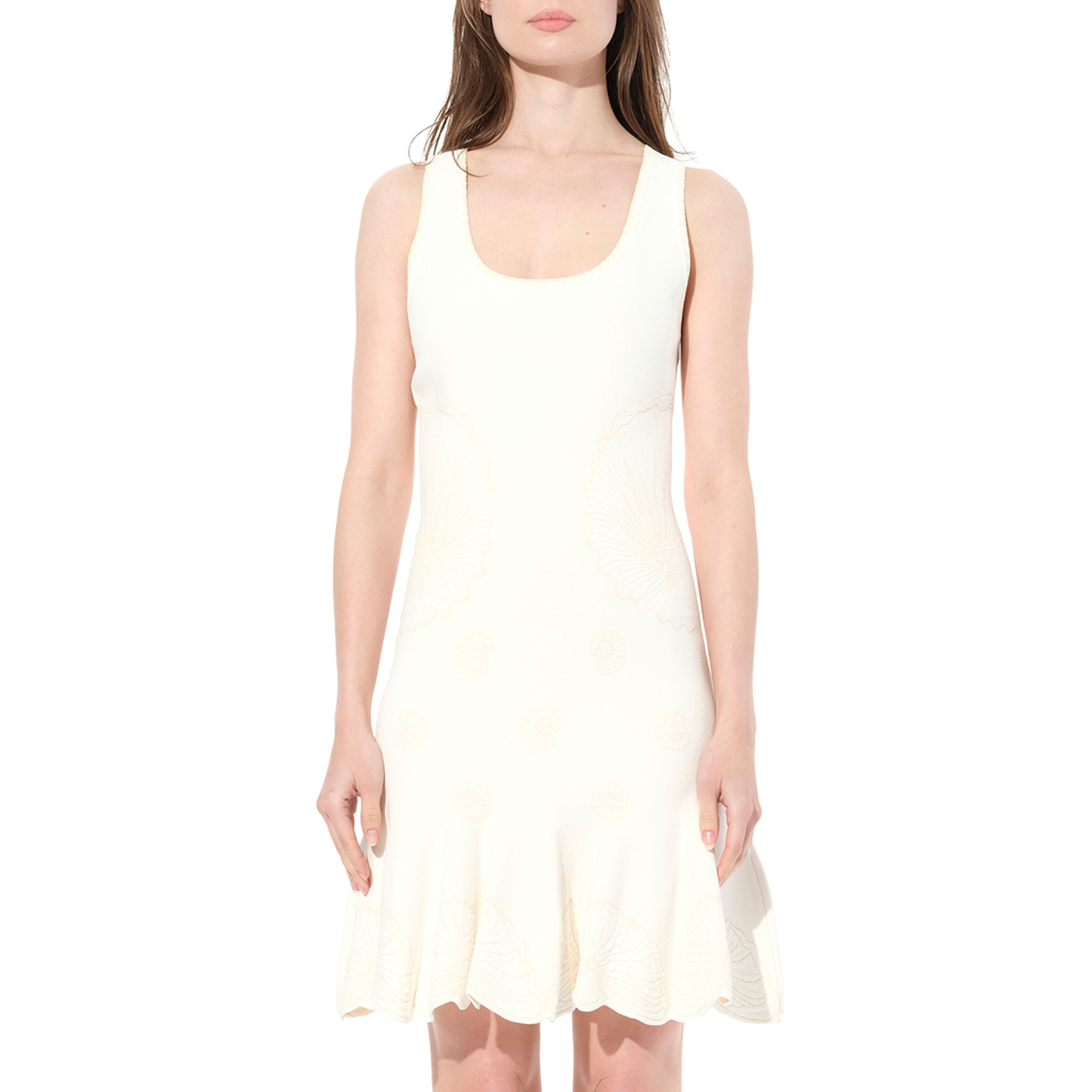 Sleeveless Mini Dress in Ivory