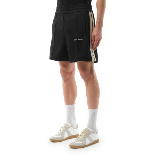 Classic Logo Track Shorts in Black/Off White