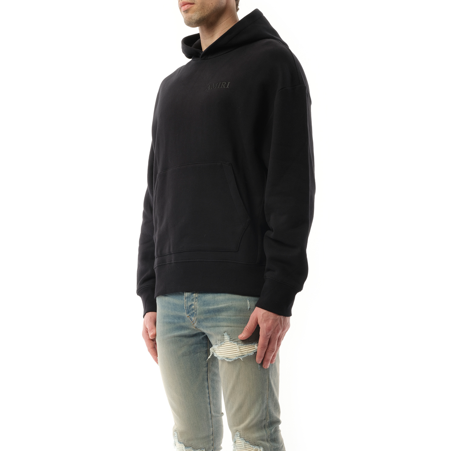 Amiri Oversized Hoodie in Black